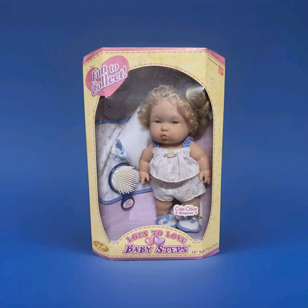 Baby Steps CUTE CHLOE ❤️️ NRFB JC Toys Berenguer LOTS TO LOVE Doll 10" SLEEPOVER